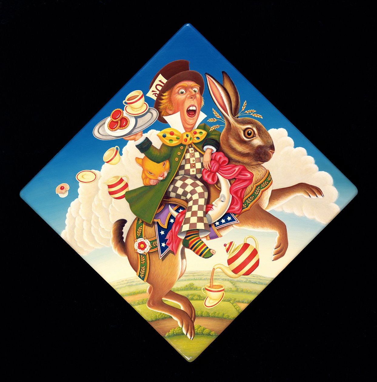 A Mad Tea Party, 2008 (パネルに油彩・テンペラ) 作： フランシスブルームフィールド