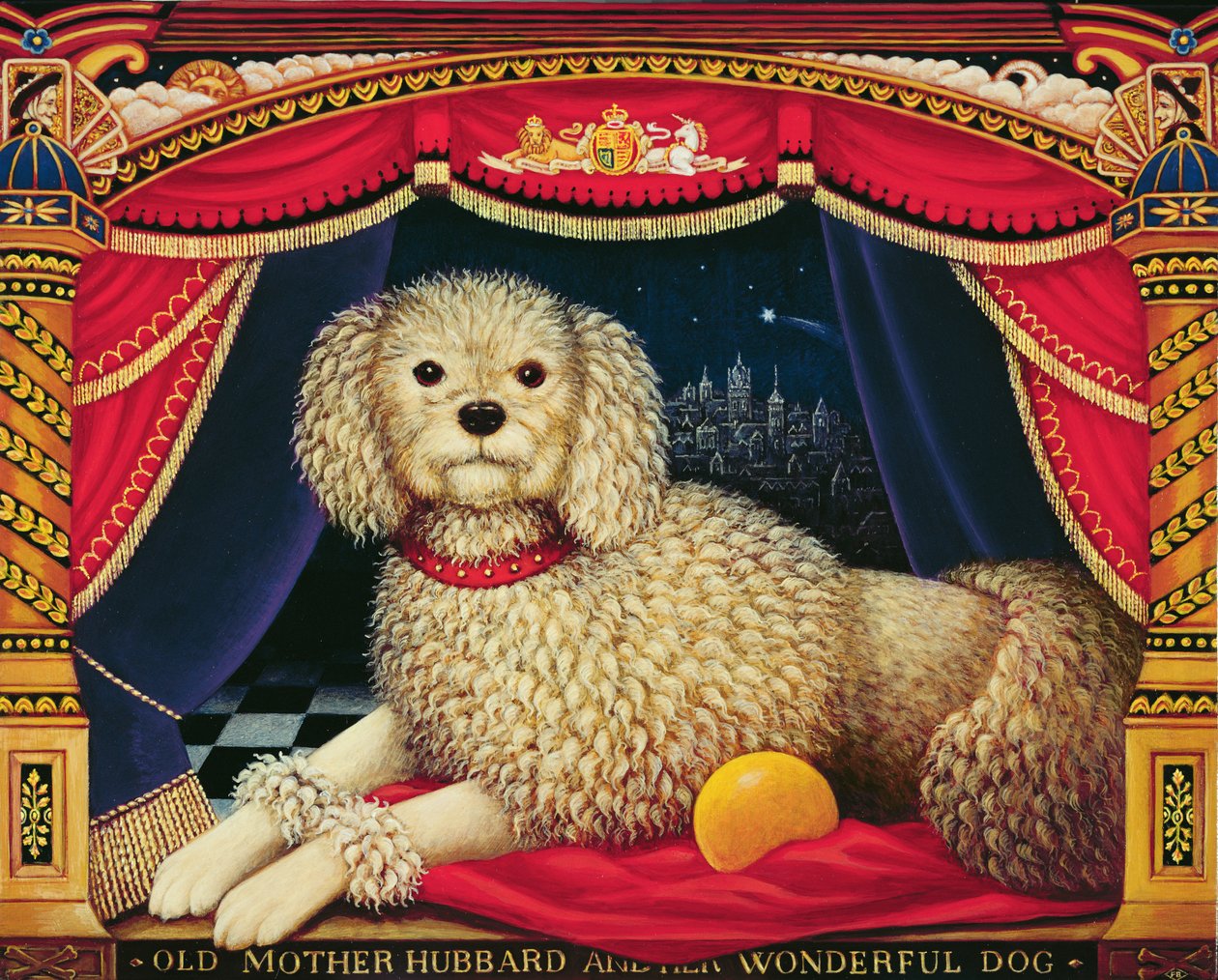 Old Mother Hubbards Wonderful Dog、1998（パネルにオイルとテンペラ） 作： フランシスブルームフィールド
