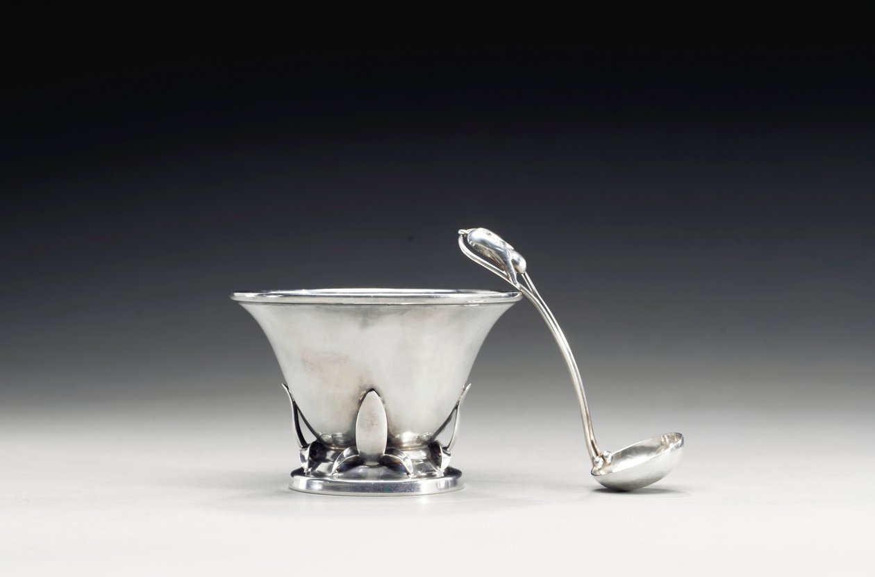 ボウルとスプーン 1910年頃（銀製 作： Frances MacBeth Glessner