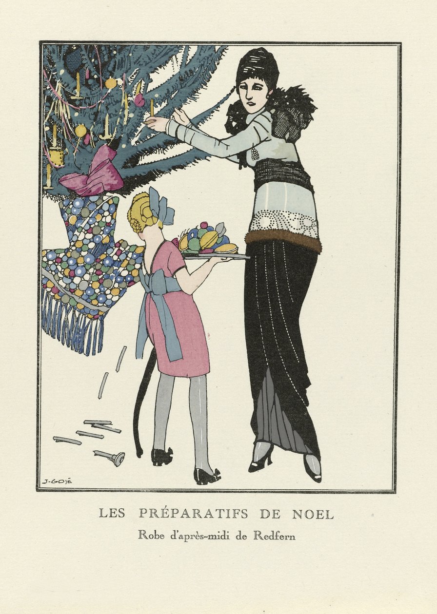 クリスマスの準備、パブ。 1914（ステンシル印刷） 作： フランチェスク・ザビエル・ゴセ