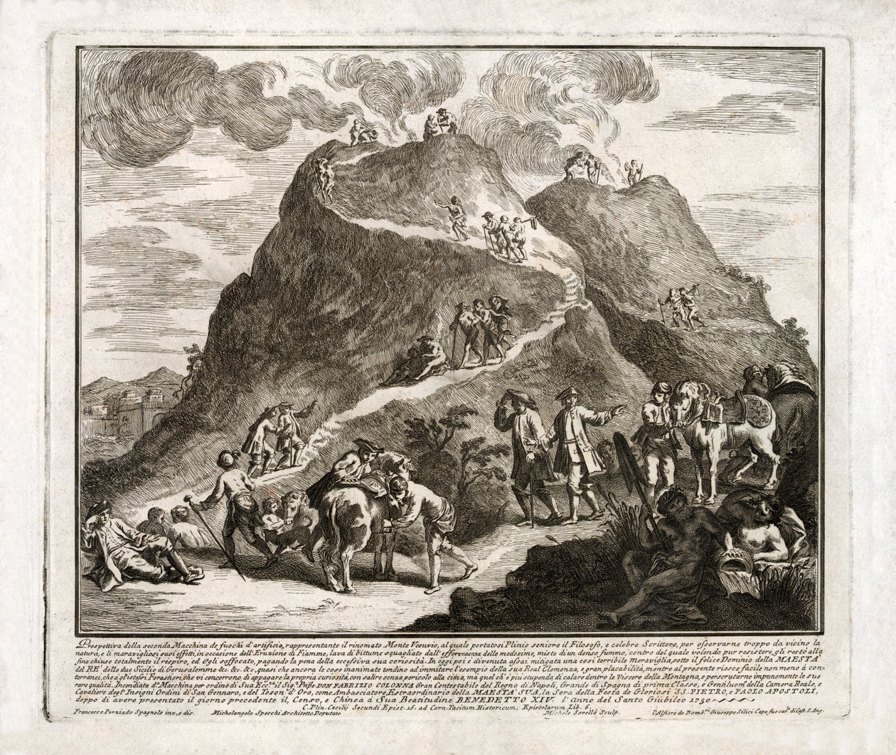 1750年に発表されたベスビオ火山の2番目の噴火の展望 作： フランチェスコ・スパニョーロ・ペルツィアード