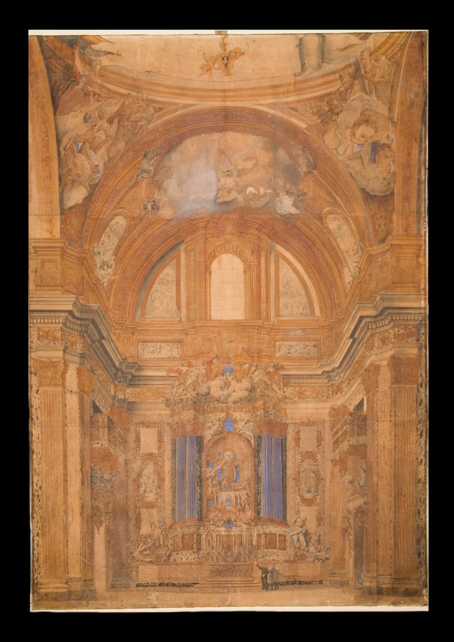 ジェスの内部の眺め、ローマ、1716 作： フランチェスコ・バルトリ