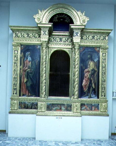 秘跡の幕屋、c.1484-6（パネル上のテンペラ）（94758-9も参照） 作： フランチェスコ・ボッティチーニ