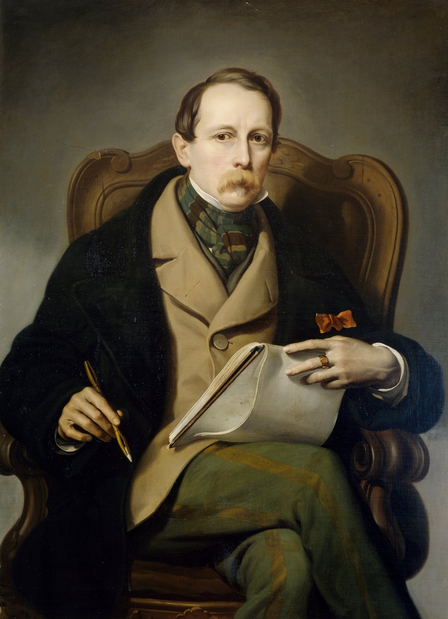 フランシス・コゲッティ（1802-1875）の「自画像」。 作： フランチェスコ・コゲッティ