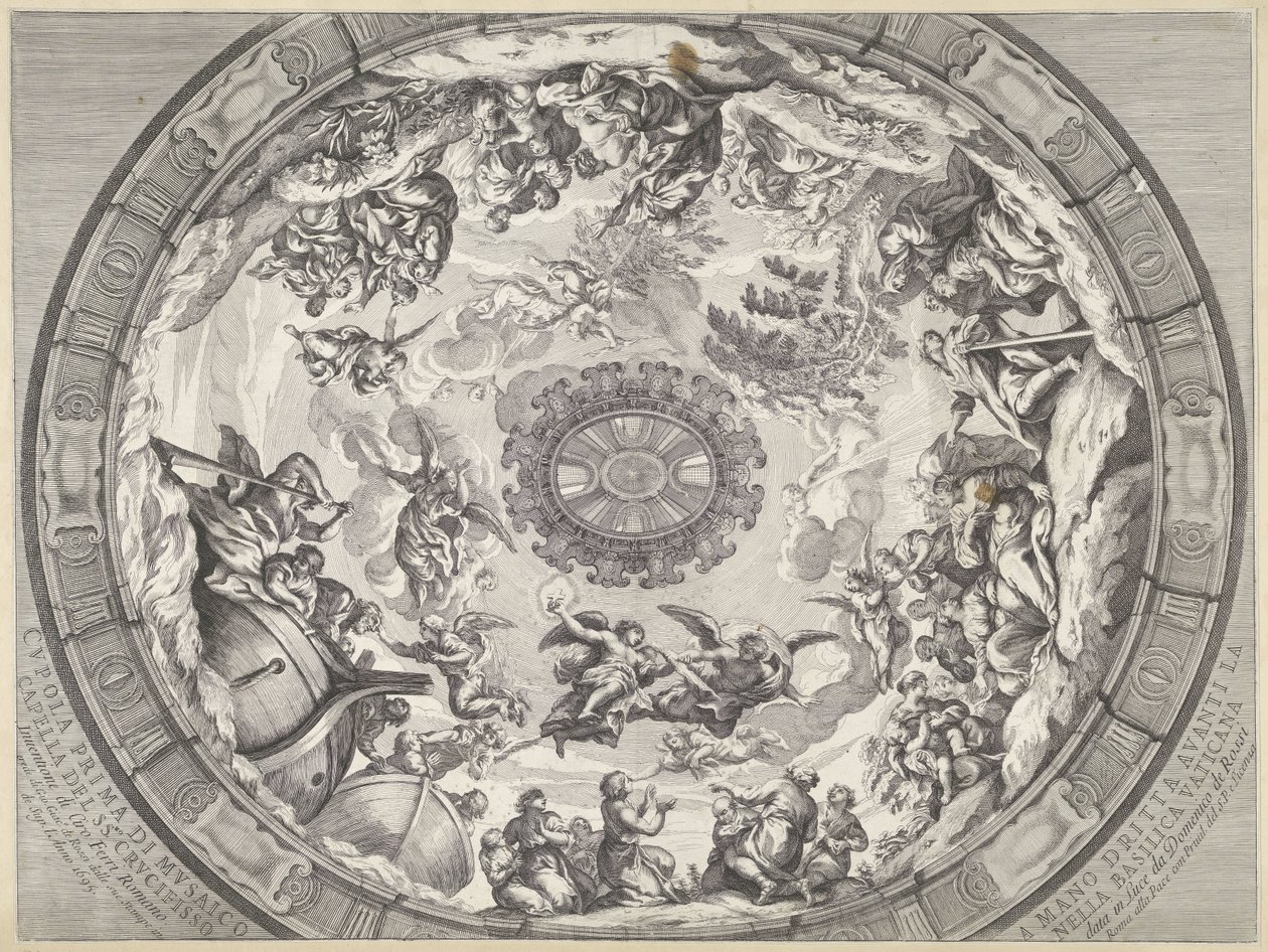 旧約聖書の人物と天使のドーム装飾 Cupola prima di mosaico capella del SS.mo Crucifisso (...) (オブジェクトのタイトル) サン・ピエトロ大聖堂のドーム装飾（連載タイトル） 作： フランチェスコファラオネアクイラ