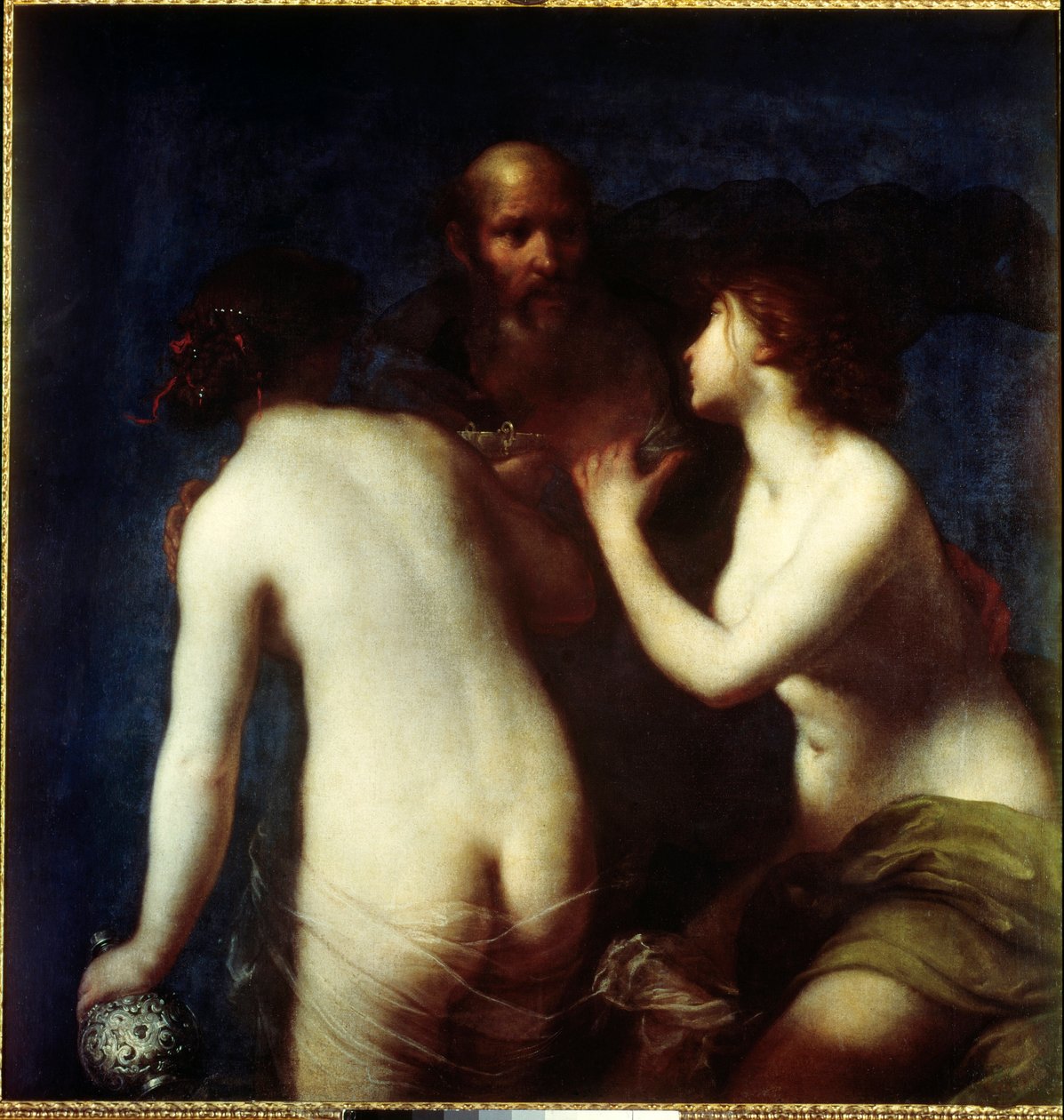 ロートとその娘たち フランチェスコ・フェリーニ（1604-1646）の絵画 17世紀 マドリード、プラド美術館 作： フランチェスコ・フリニ
