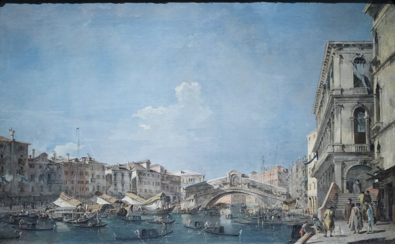 リアルト橋のカナル・グランデ 1780-90年頃 油彩・カンヴァス 作： フランチェスコ・グアルディ