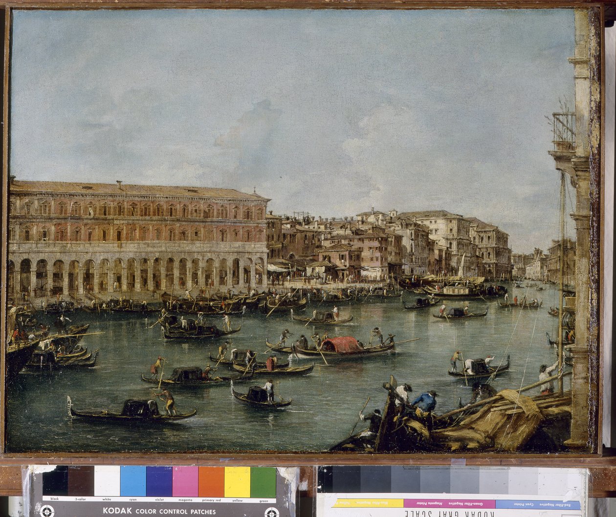 Fabbriche Nuove di Rialtoのある大運河の眺め、1756-60 作： フランチェスコ・グアルディ