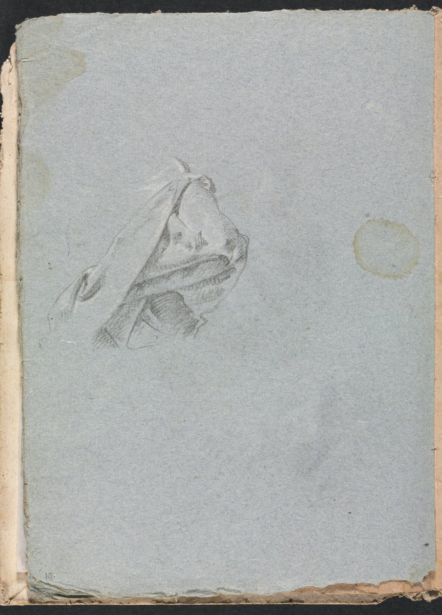 Verona Sketchbook：Drapery study page 10、1760。 作： フランチェスコ・ロレンツィ
