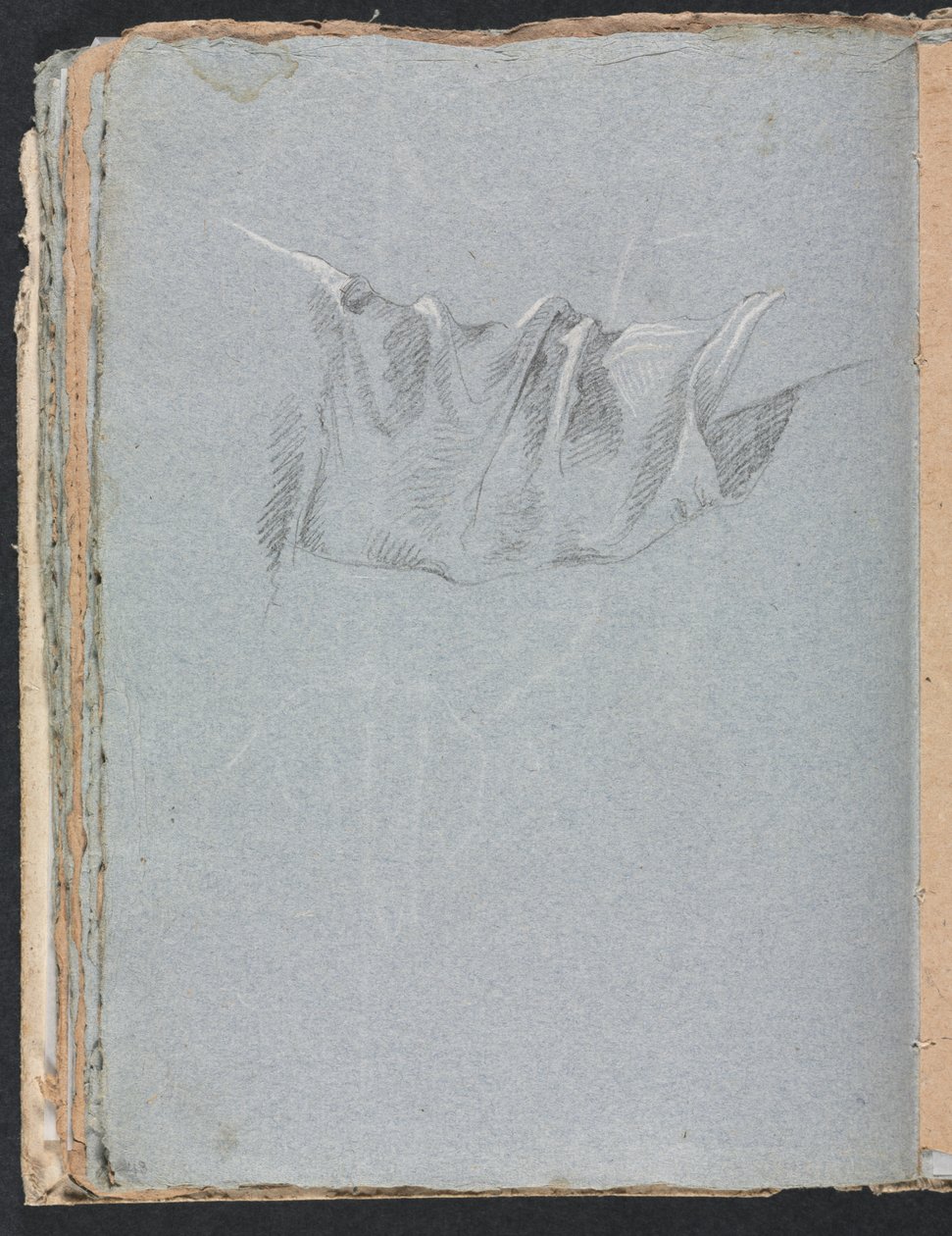 Verona Sketchbook：Drapery study page 48、1760。 作： フランチェスコ・ロレンツィ