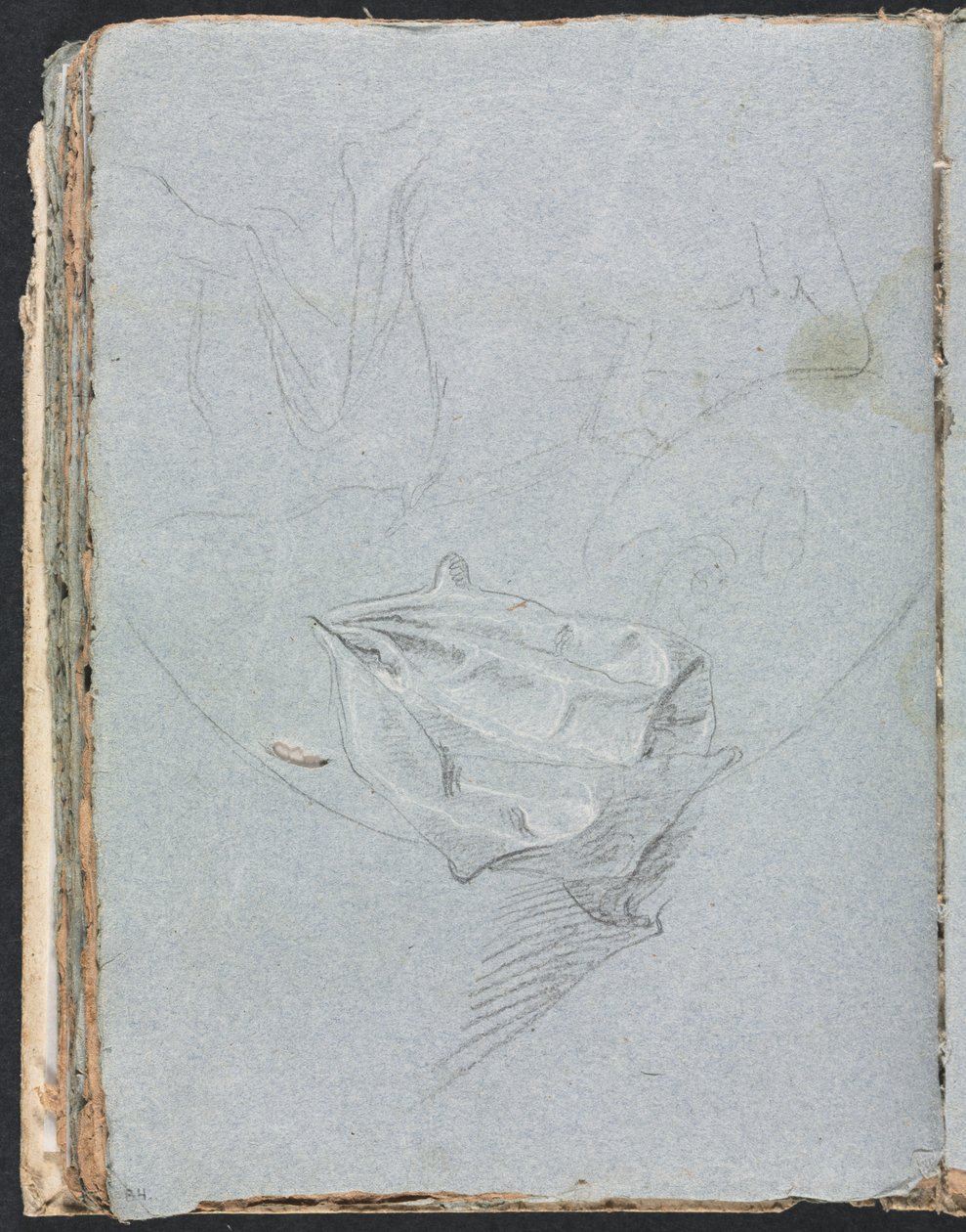 Verona Sketchbook：Drapery study page 84、1760。 作： フランチェスコ・ロレンツィ
