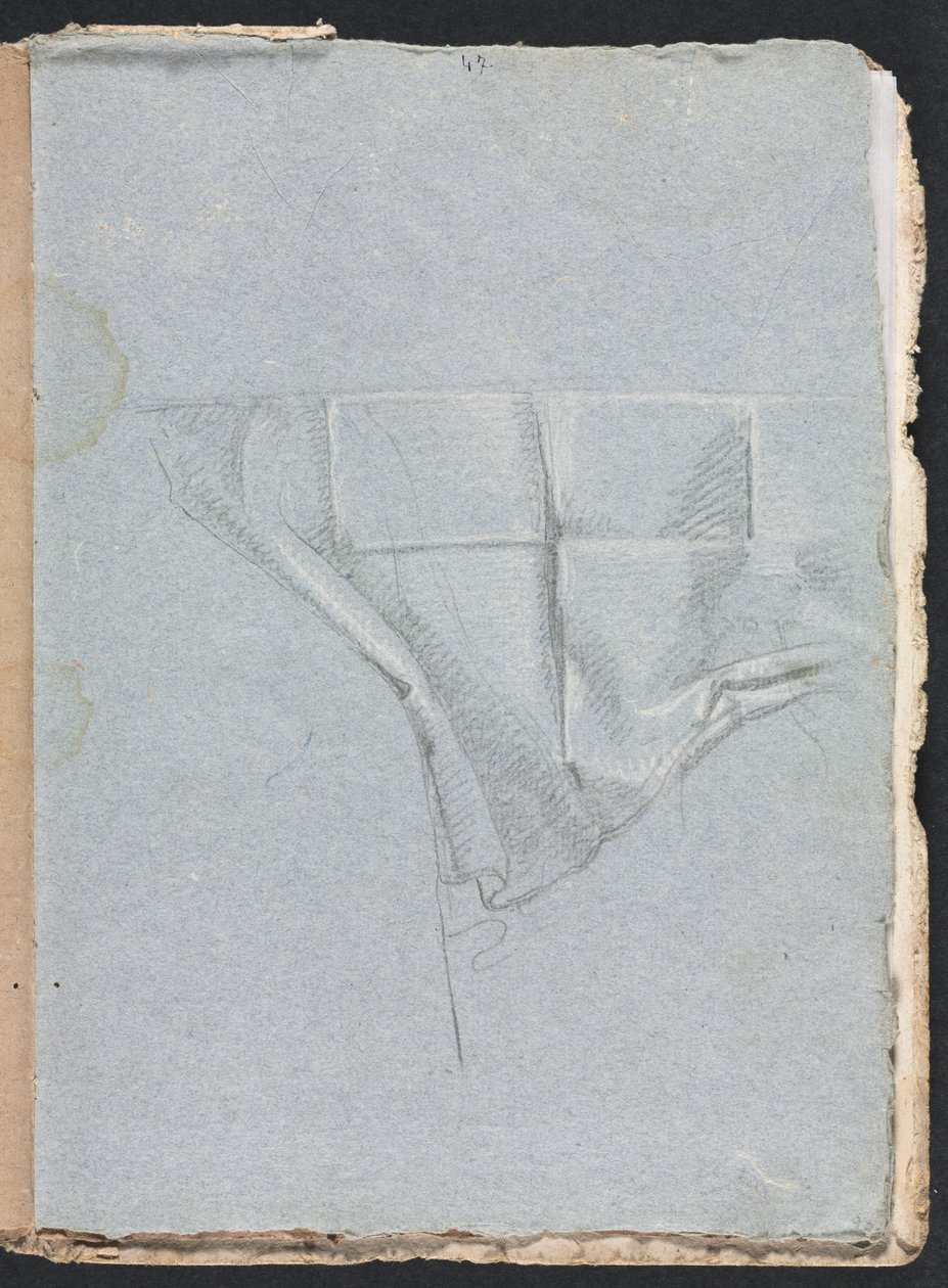 Verona Sketchbook：Drapery study page 93、1760。 作： フランチェスコ・ロレンツィ