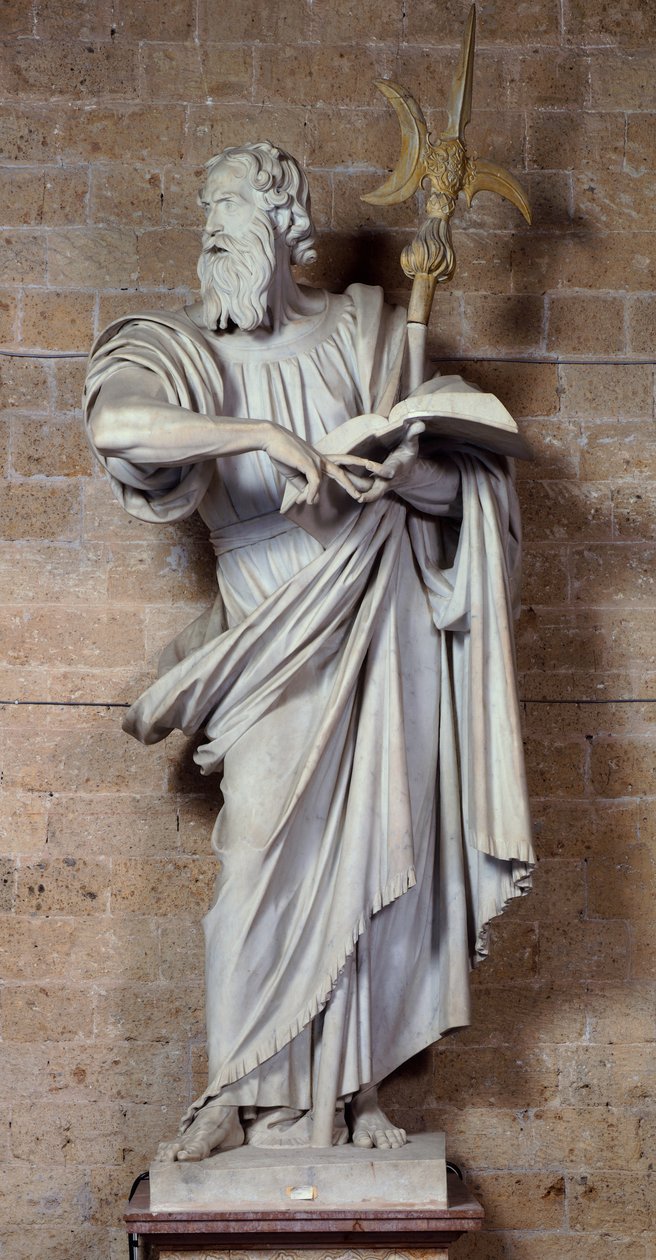 聖タデウス、フランチェスコ・モチ（1580-1654）による大理石彫刻、イタリア、オルヴィエートの大聖堂作品博物館 作： フランチェスコ餅