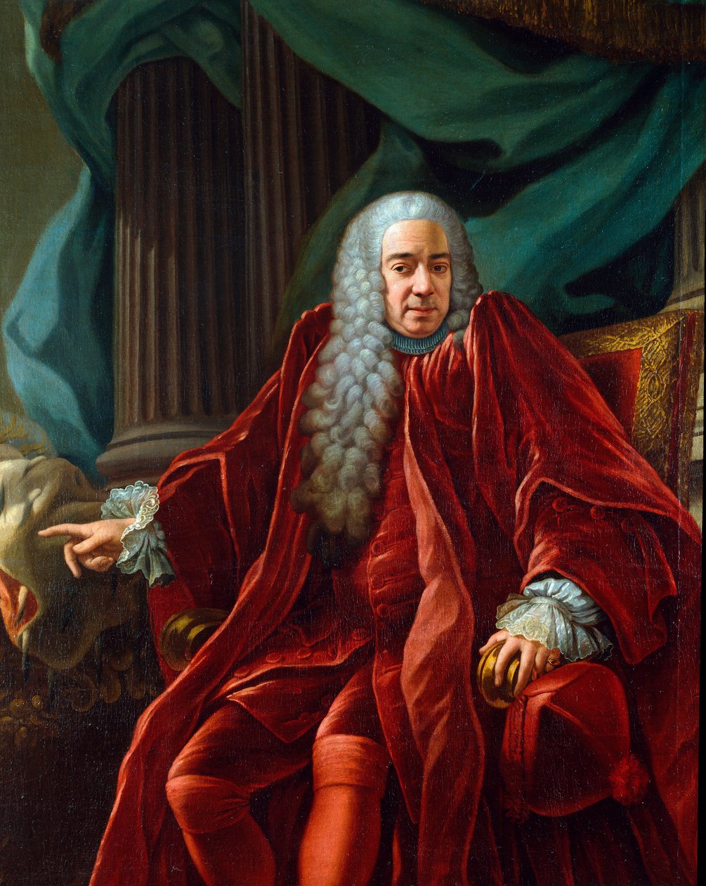 Agostino Viale (1692-1777) の肖像 1750 年から 1752 年までの Genes 共和国の総督 Francesco Narice (ca. 1719-1785) による絵画 1750 太陽。 153x122 cm セストリ・レバンテ、ガレリア・リッツィ 作： フランチェスコ・ナリス