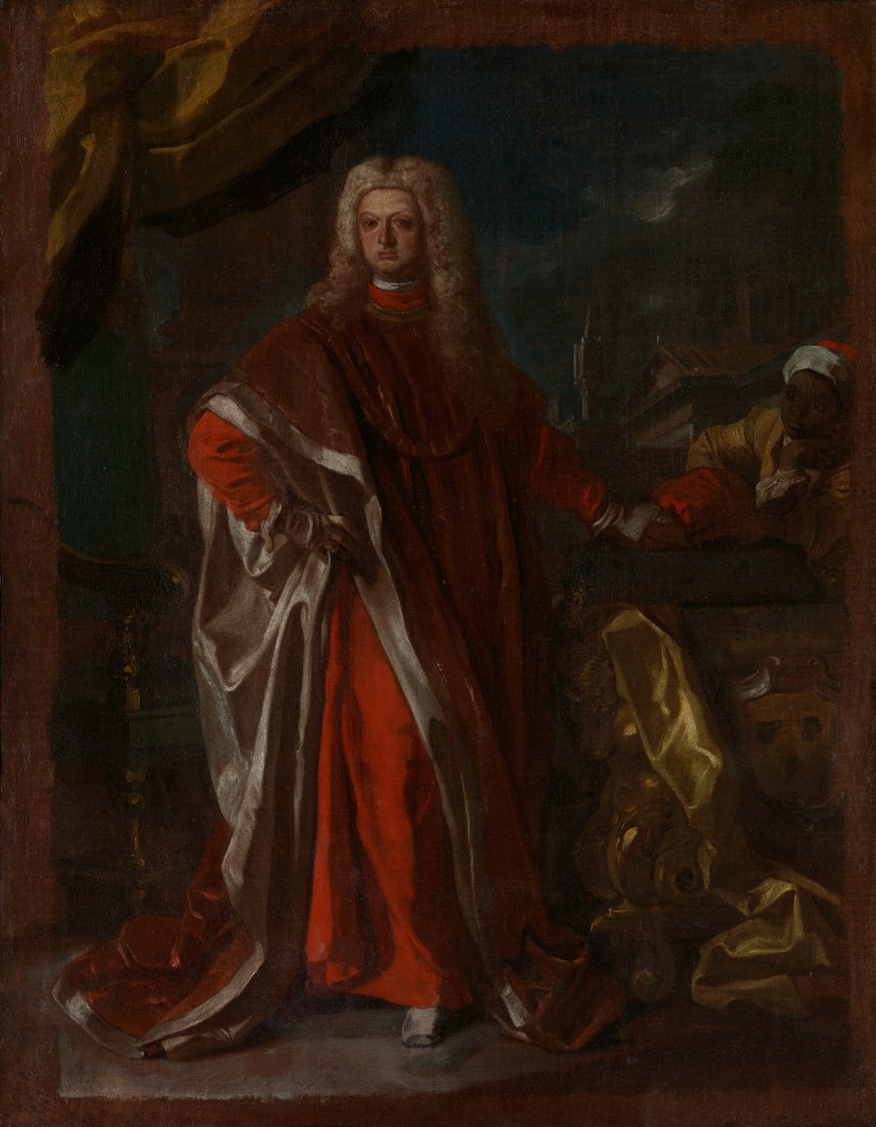 Diego Pignatelli dAragona 1687-1750と奴隷化されたアフリカ人の召使い、おそらく1731または1732。 作： フランチェスコ・ソリメナ