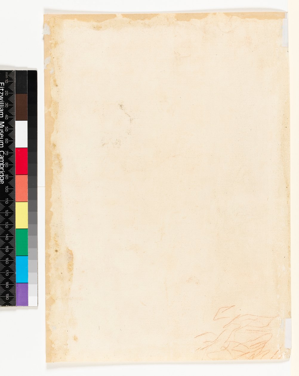 Recto：学習シート。 Verso：インクの落書きが少しあります。カーテンの研究かもしれません。 、1700〜1799 作： フランチェスコ・ソリメナ