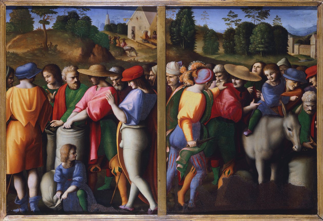 Stories of Joseph、Bacchiacca (1494-1557) 作、パネルに油彩、キャンバスに転写 作： Francesco Ubertini Il Bacchiacca