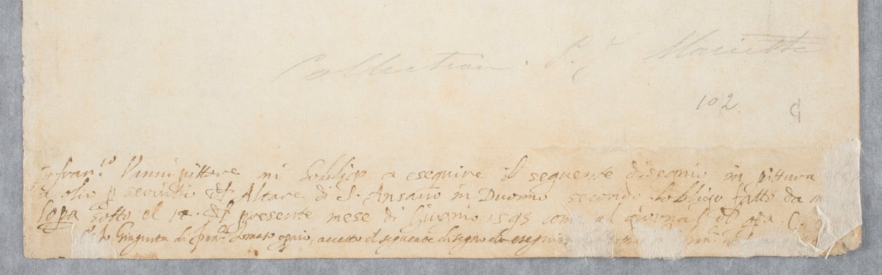 シエナ人にバプテスマを施す聖アンサーノ、1593年頃（紙にチョークで書く） 作： フランチェスコ・ヴァンニ