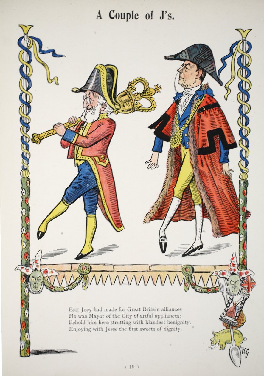 Jのカップル、Struwwelpeter Alphabetのイラスト、Harold Begbieの詩（1871〜1929年） 作： フランシス・カルーサーズ・グールド