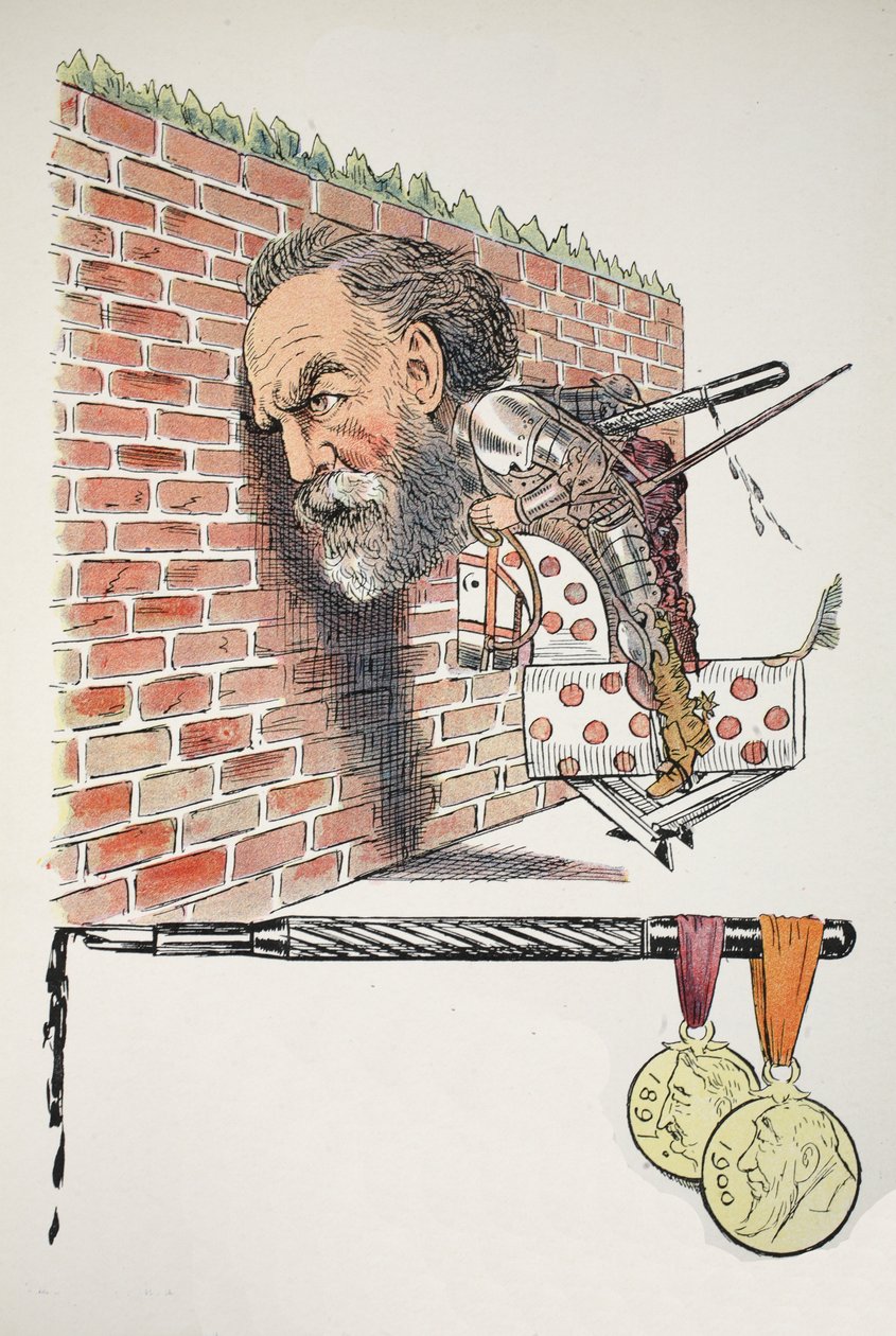 A Pushing Q、Struwwelpeter Alphabetのイラスト、Harold Begbieの詩（1871〜1929年） 作： フランシス・カルーサーズ・グールド