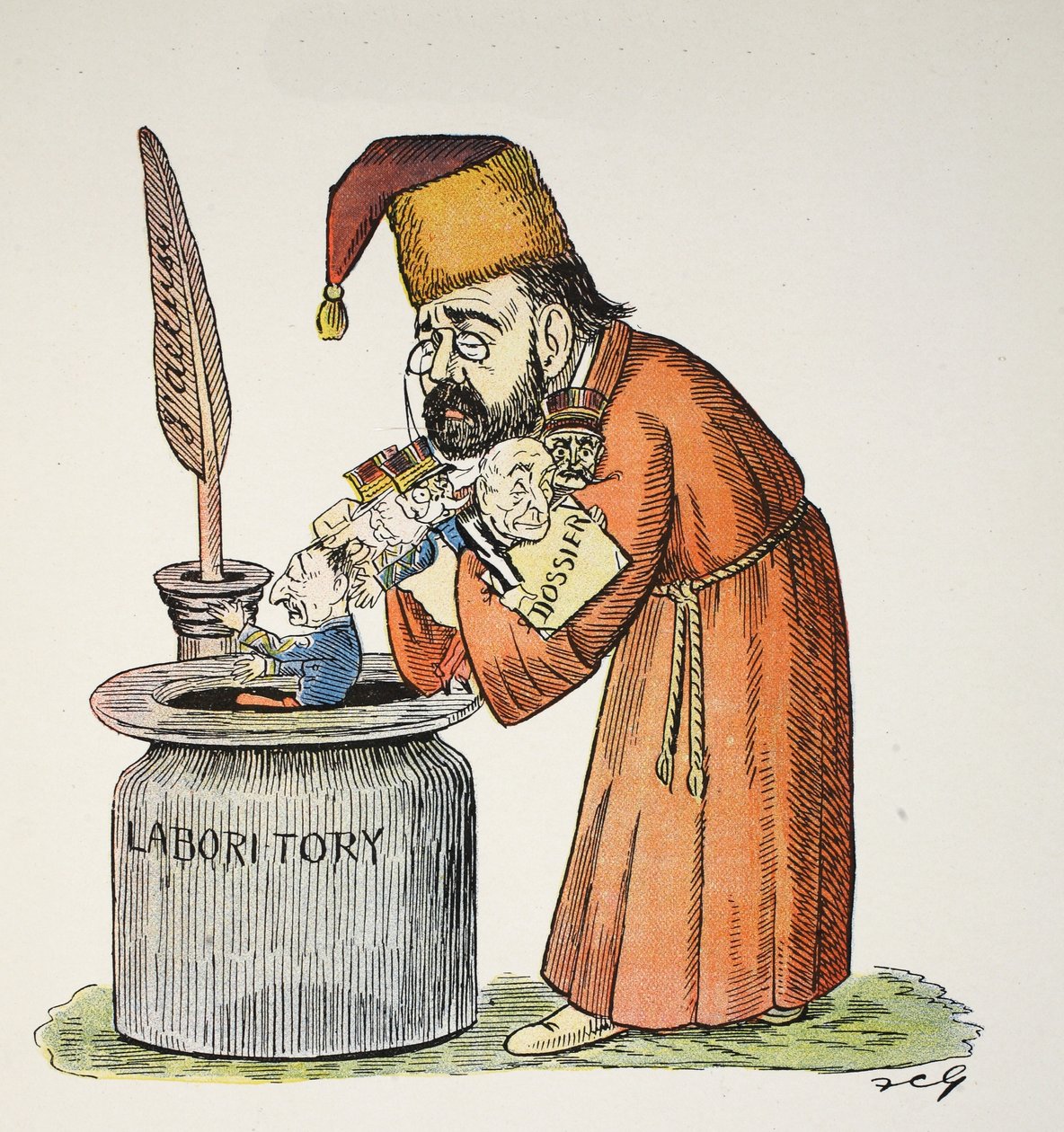 すべてZと完了、イラストはThe Struwwelpeter Alphabetのイラスト、ハロルド・ベギーの詩（1871–1929） 作： フランシス・カルーサーズ・グールド