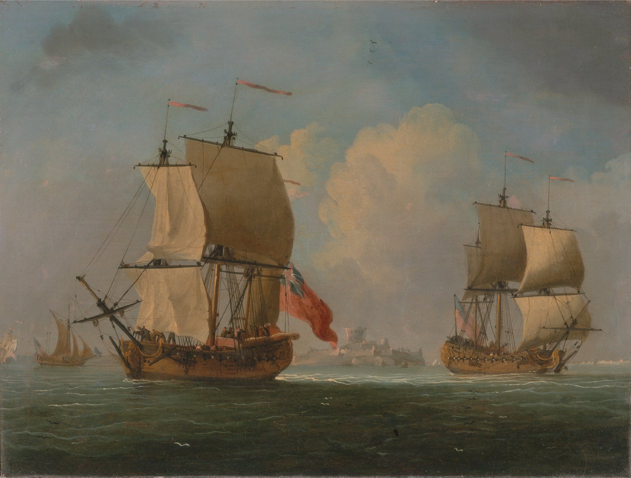 英語のスループと軽風のフリゲート艦 作： フランシス・スウェイン
