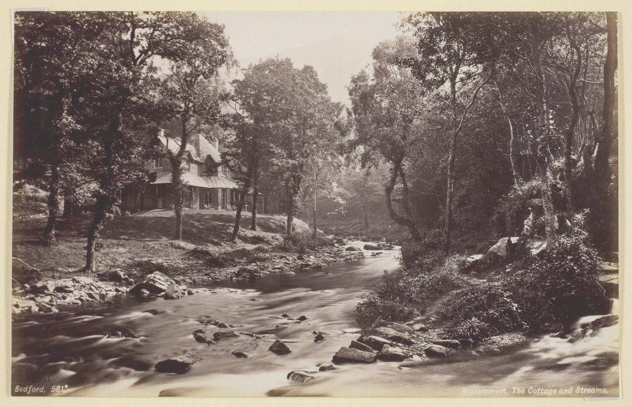Watersmeet、The Cottage and Streams、186094。 作： フランシス・ベッドフォード
