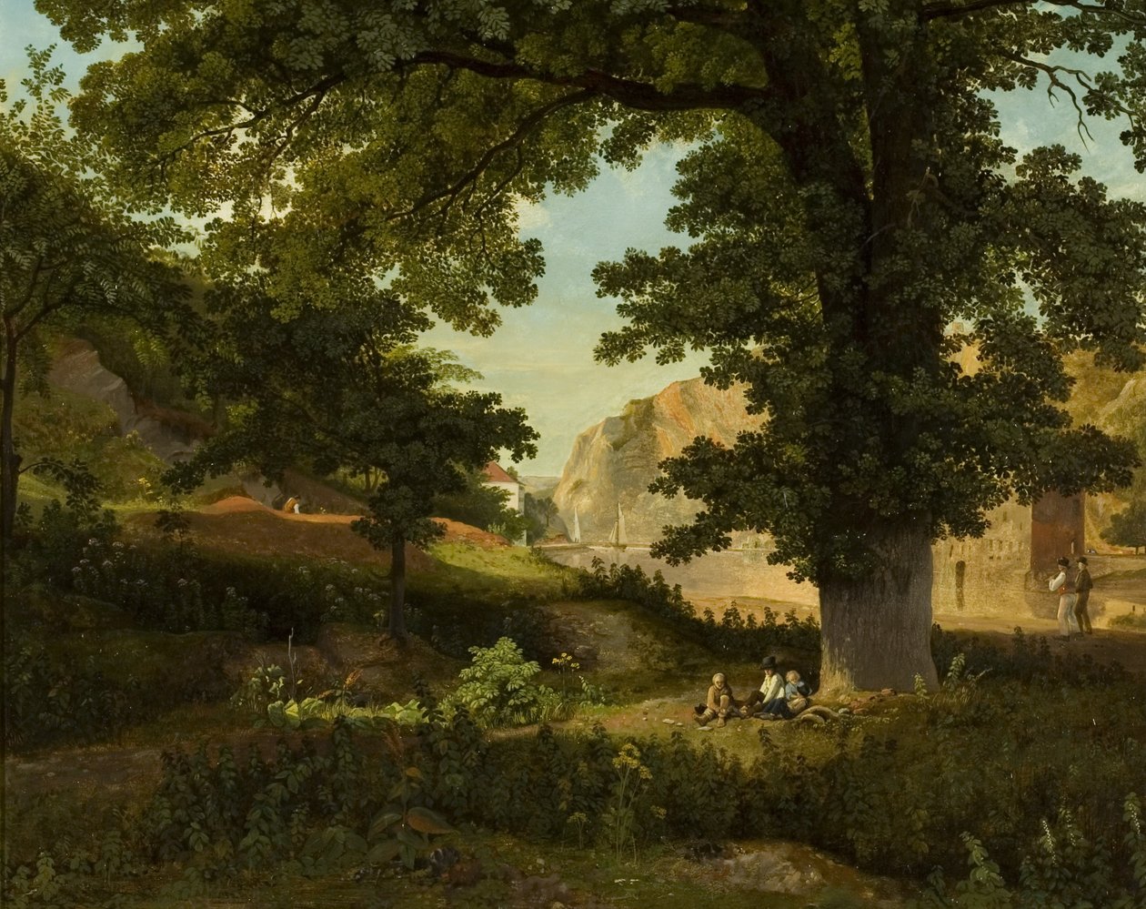 RownhamFieldsのCliftonRocks、1821年頃（パネルに油彩） 作： フランシス・ダンビー