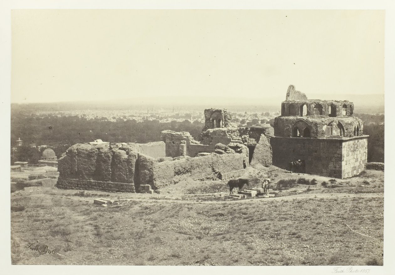 ダマスカスの遠景、1857 年。 作： フランシス・フリス
