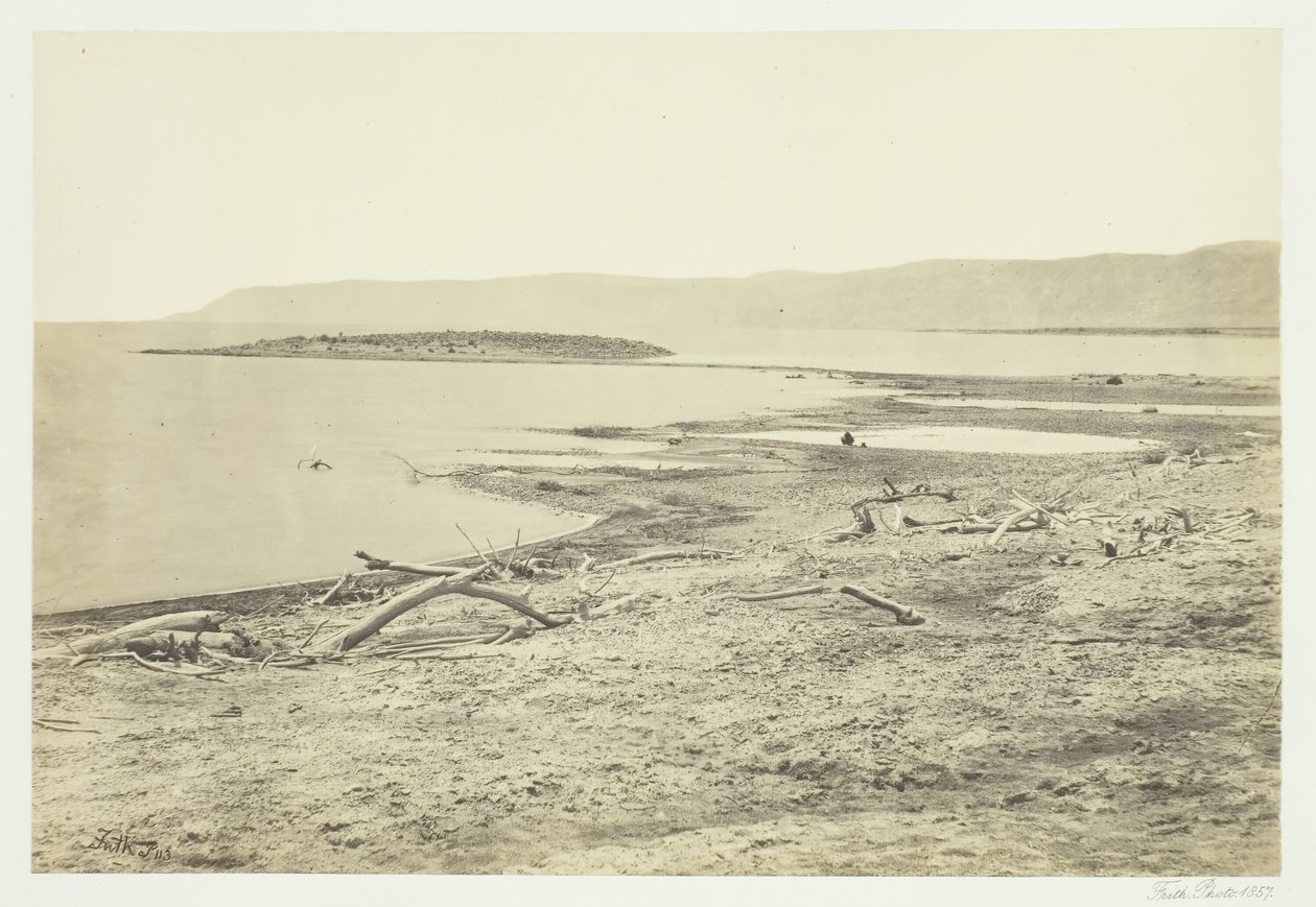 死海の北岸、1857年。 作： フランシス・フリス