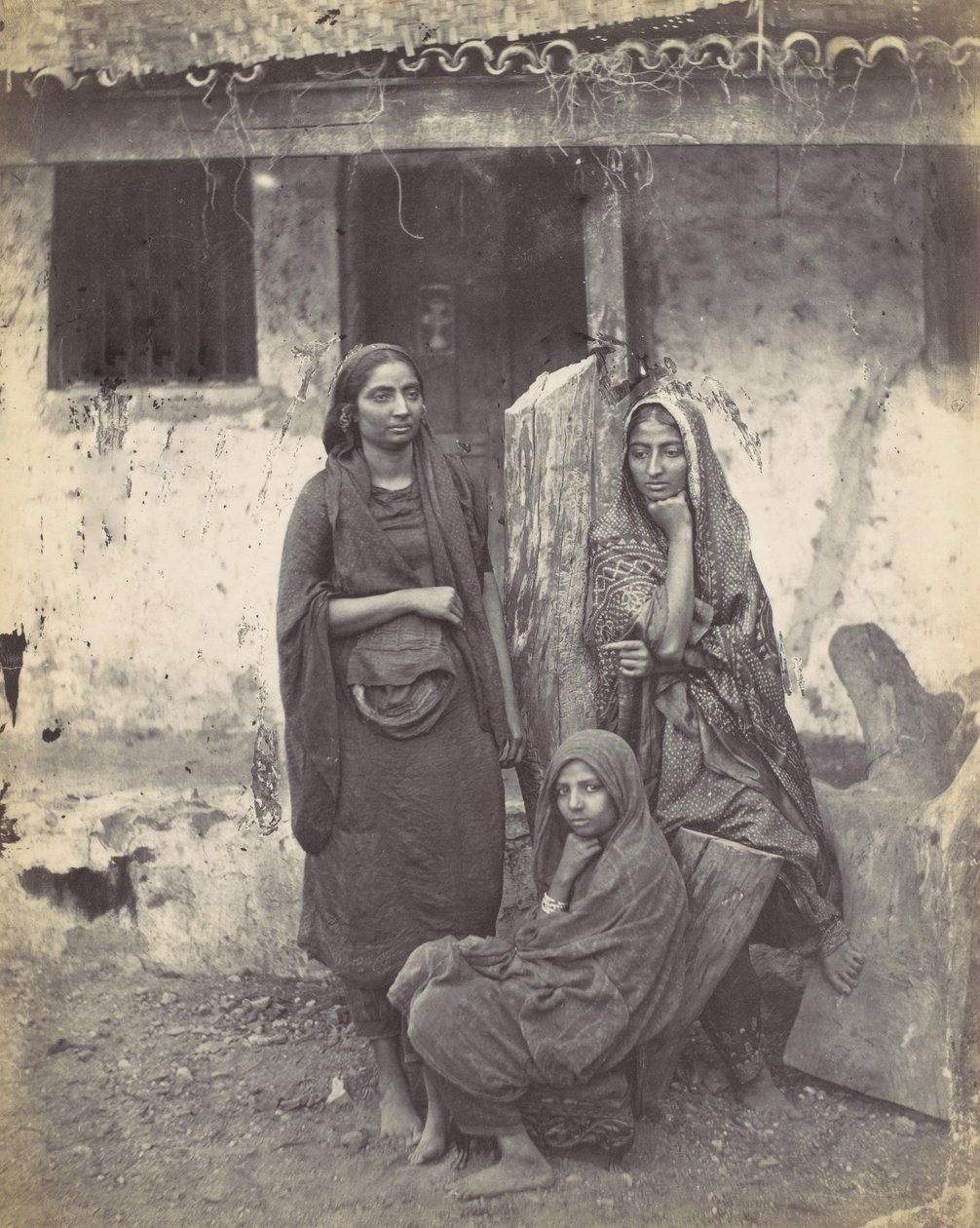 3 人の東インド人女性、1870 年代。 作： フランシス・フリス