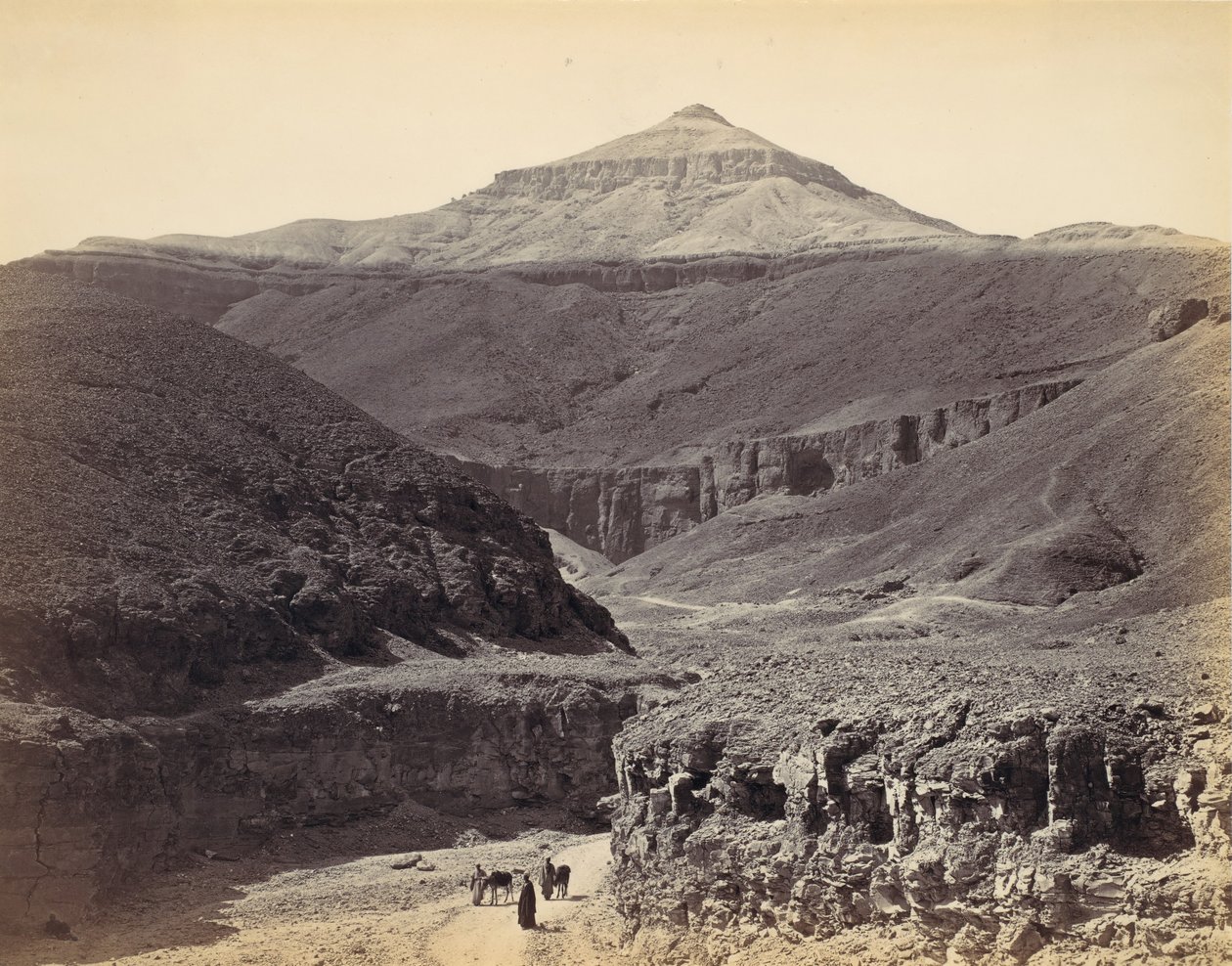 王家の谷、テーベ、カリフォルニア州。 1857年、1870年代に印刷。 作： フランシス・フリス