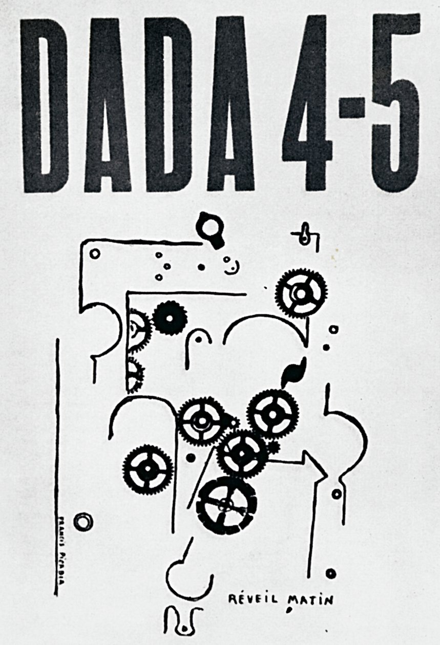 フランシス・ピカビア（1879-1953）がデザインした雑誌『ダダ4-5』の表紙（チューリッヒ 作： フランシス・ピカビア