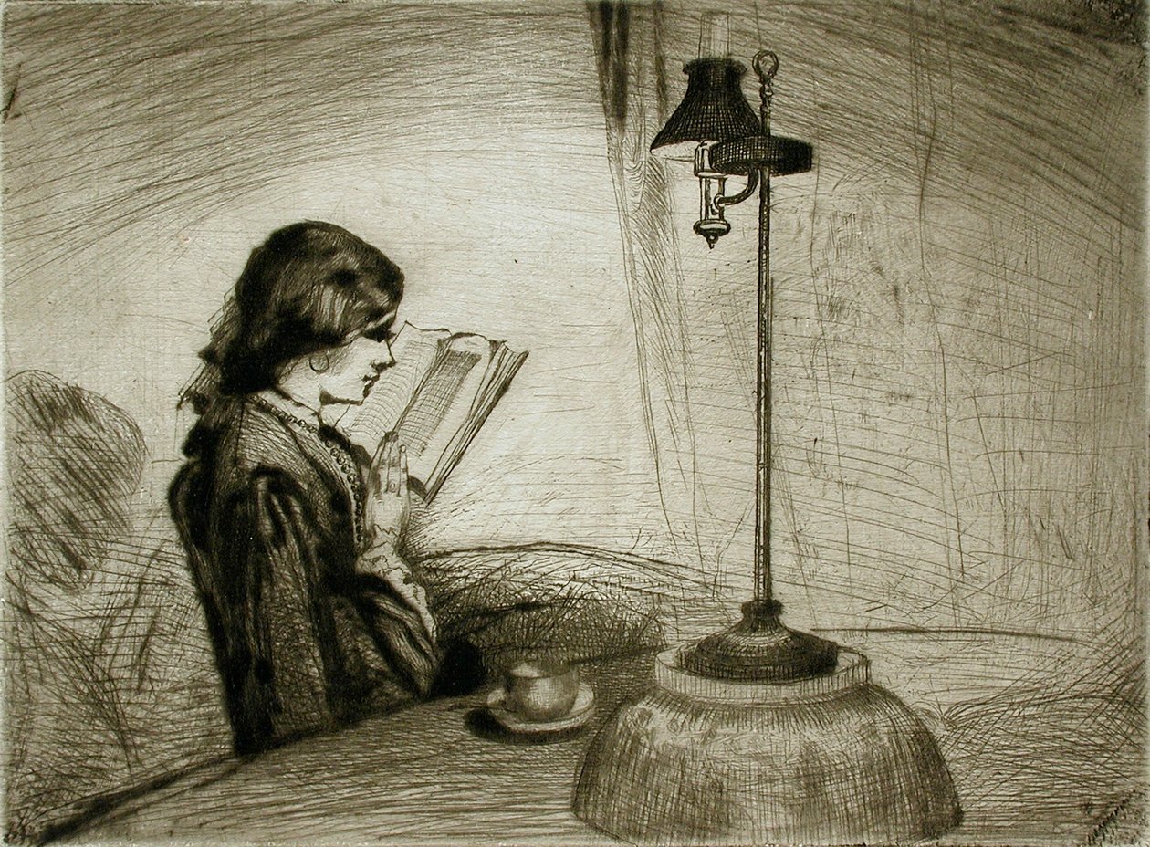 読書する女性 作： フランシス・シーモア・ヘイデン