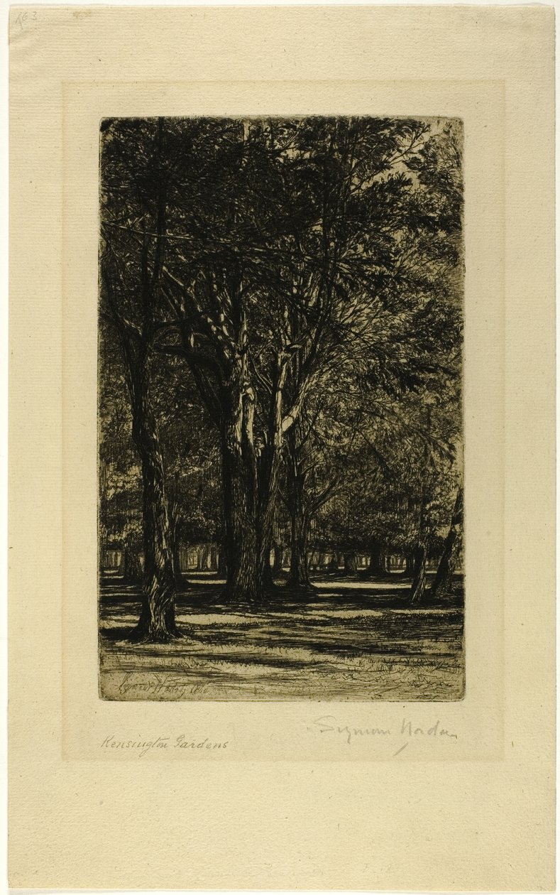 Kensington Gardens, No. II (大皿) 作： フランシス・シーモア・ヘイデン