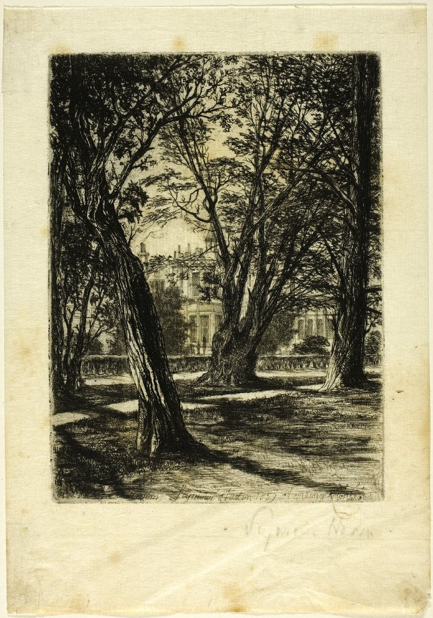 Kensington Gardens, No. I (小皿) 作： フランシス・シーモア・ヘイデン
