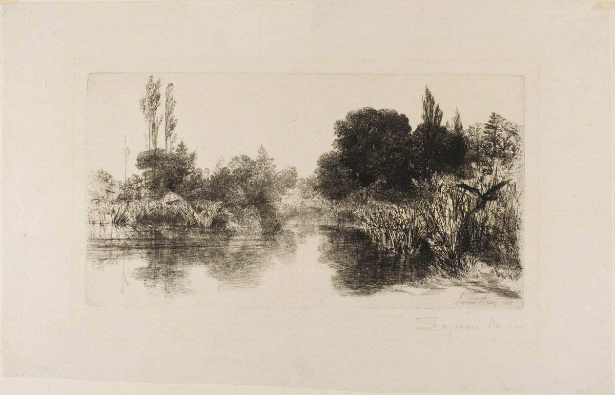 Shere Mill Pond, No. II (大皿) 作： フランシス・シーモア・ヘイデン