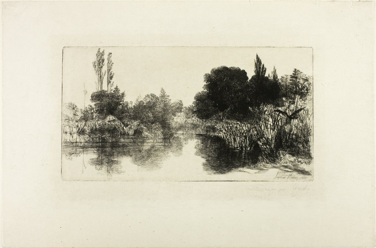 Shere Mill Pond, No. II (大皿) 作： フランシス・シーモア・ヘイデン