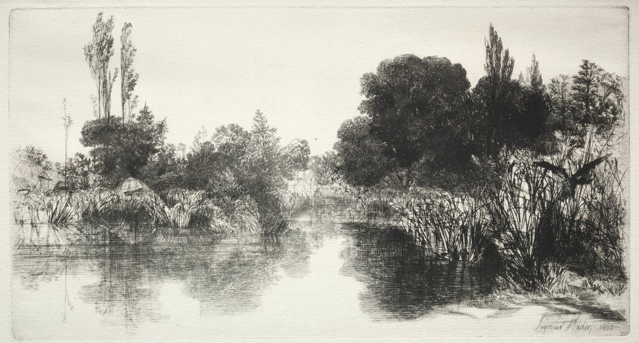 Shere Mill Pond The Larger Plate、1860。 作： フランシス・シーモア・ヘイデン