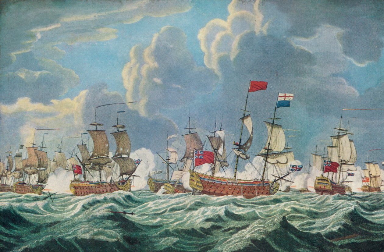 キブロン湾の戦い、c1765 作： フランシス・スウェイン
