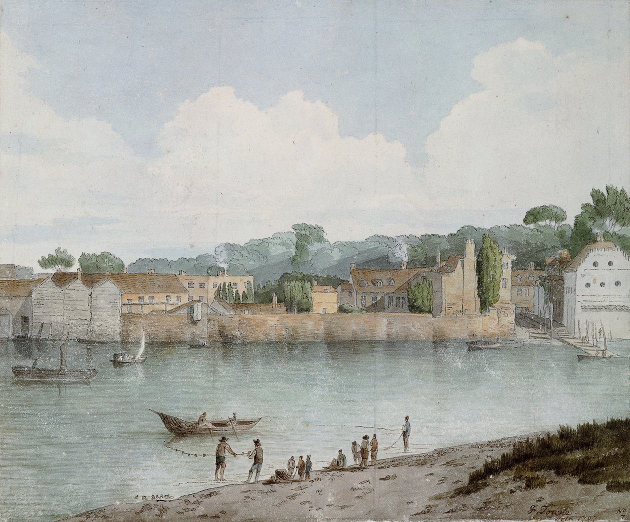 Vauxhall Stairs、ミルバンク出身、1797 作： フランシス・タウン