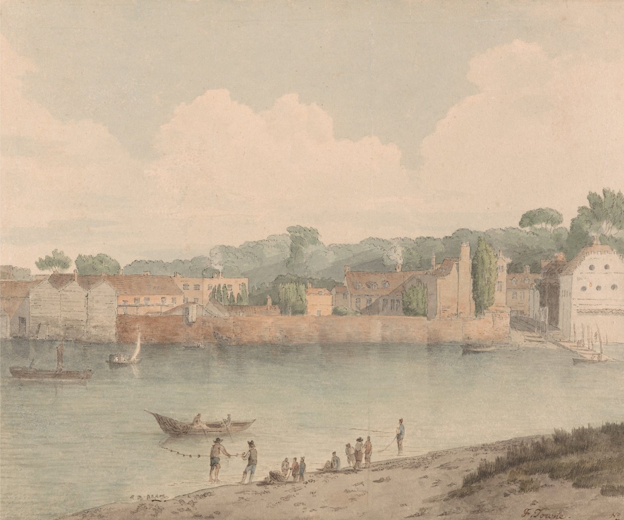 ミルバンクから見たヴォクソール・ステアーズ、1797年7月5日 作： フランシス・タウン