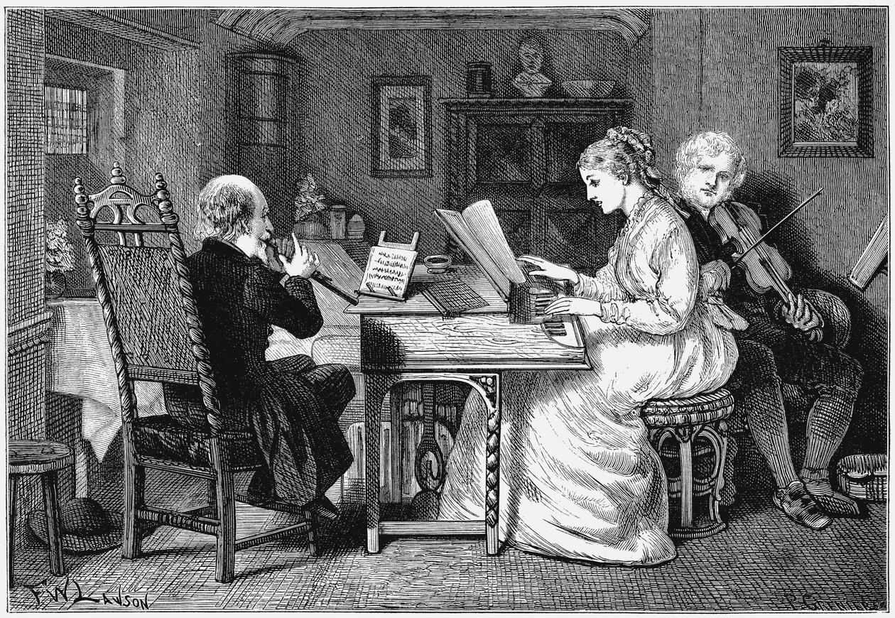 音楽制作、ロンドン、1874年 作： フランシス・ウィルフリッド・ローソン