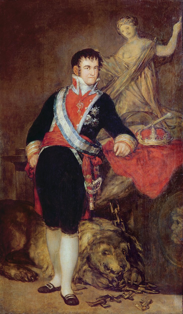 1814年、ブルボンのフェルディナンド7世（1784-1833） 作： フランシスコ・デ・ゴヤ