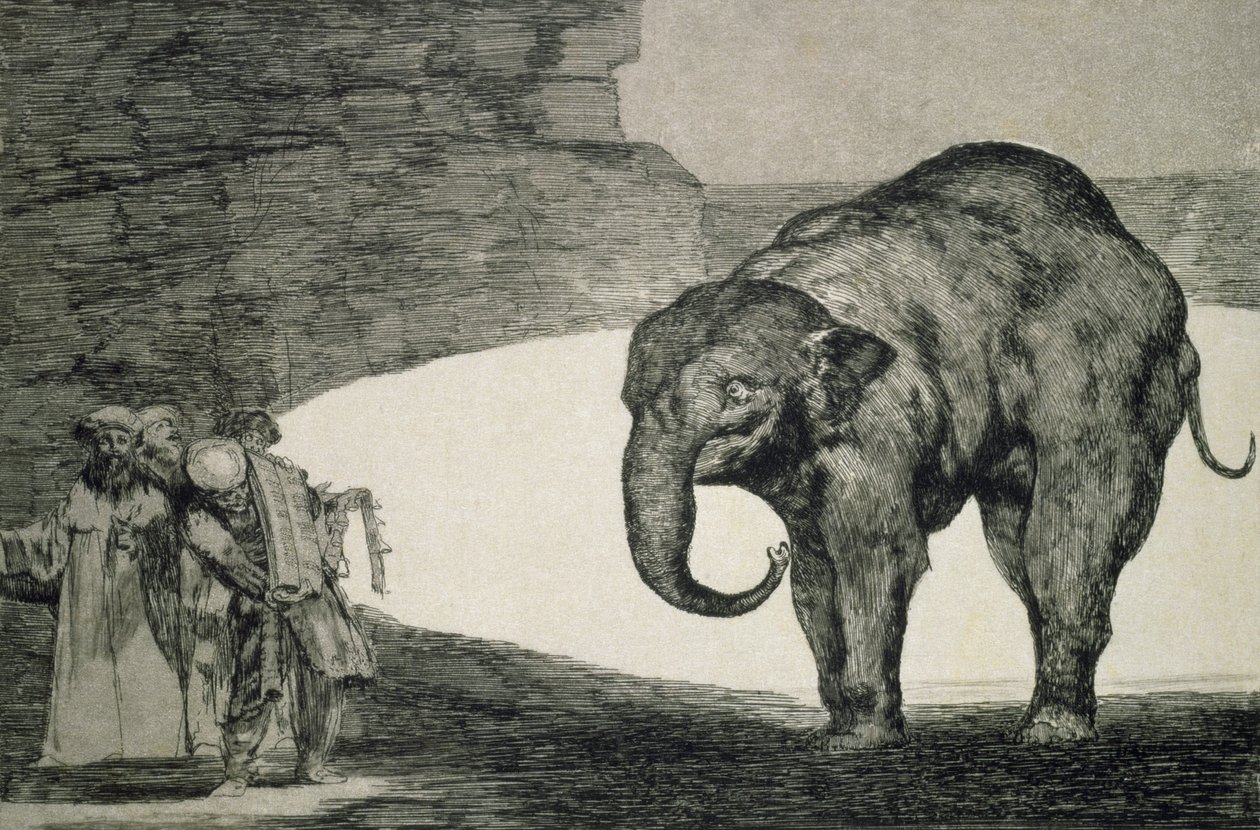 Follysシリーズまたは他の人のための法律からのFolly of Beasts、c.1815-24（和紙にエッチングとアクアチント） 作： フランシスコ・デ・ゴヤ