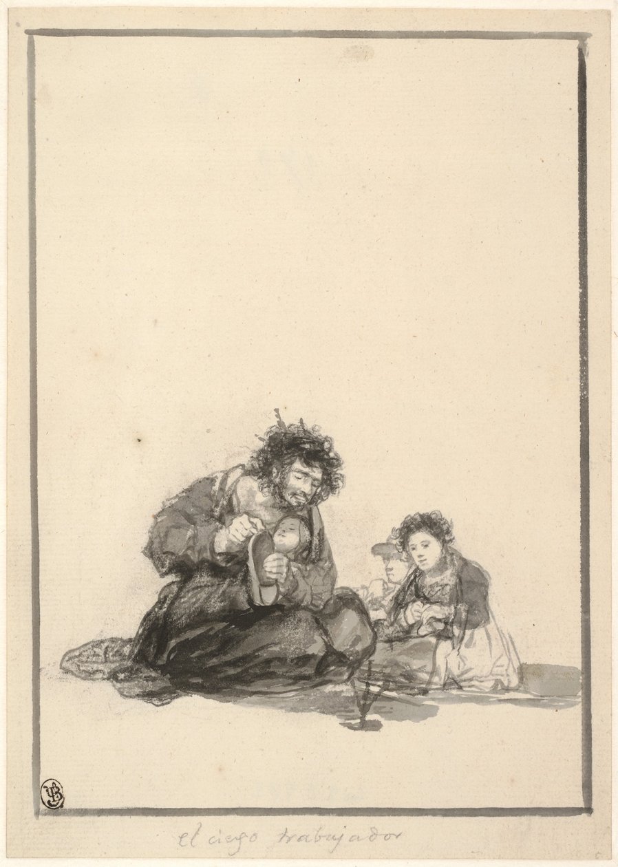 盲人労働者、c。 1815-1820 作： フランシスコ・デ・ゴヤ