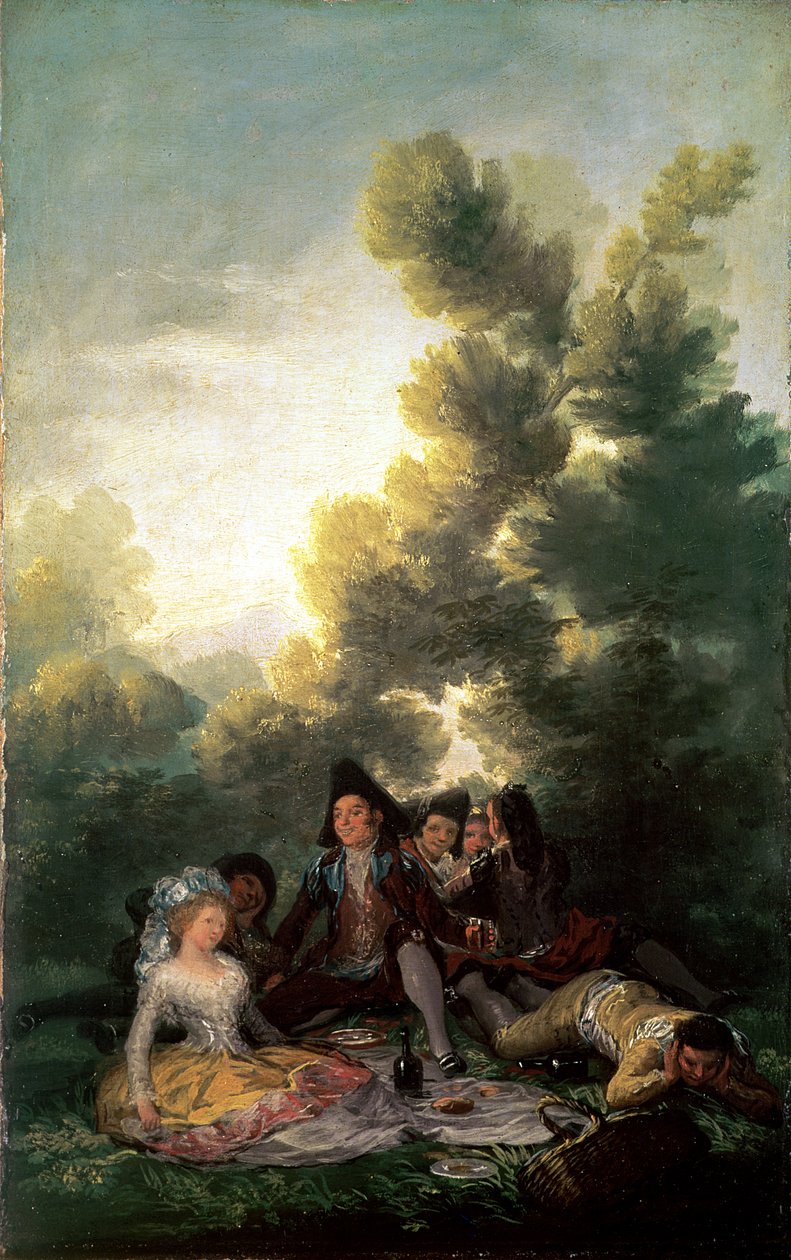 ピクニック、1785-90 作： フランシスコ・デ・ゴヤ
