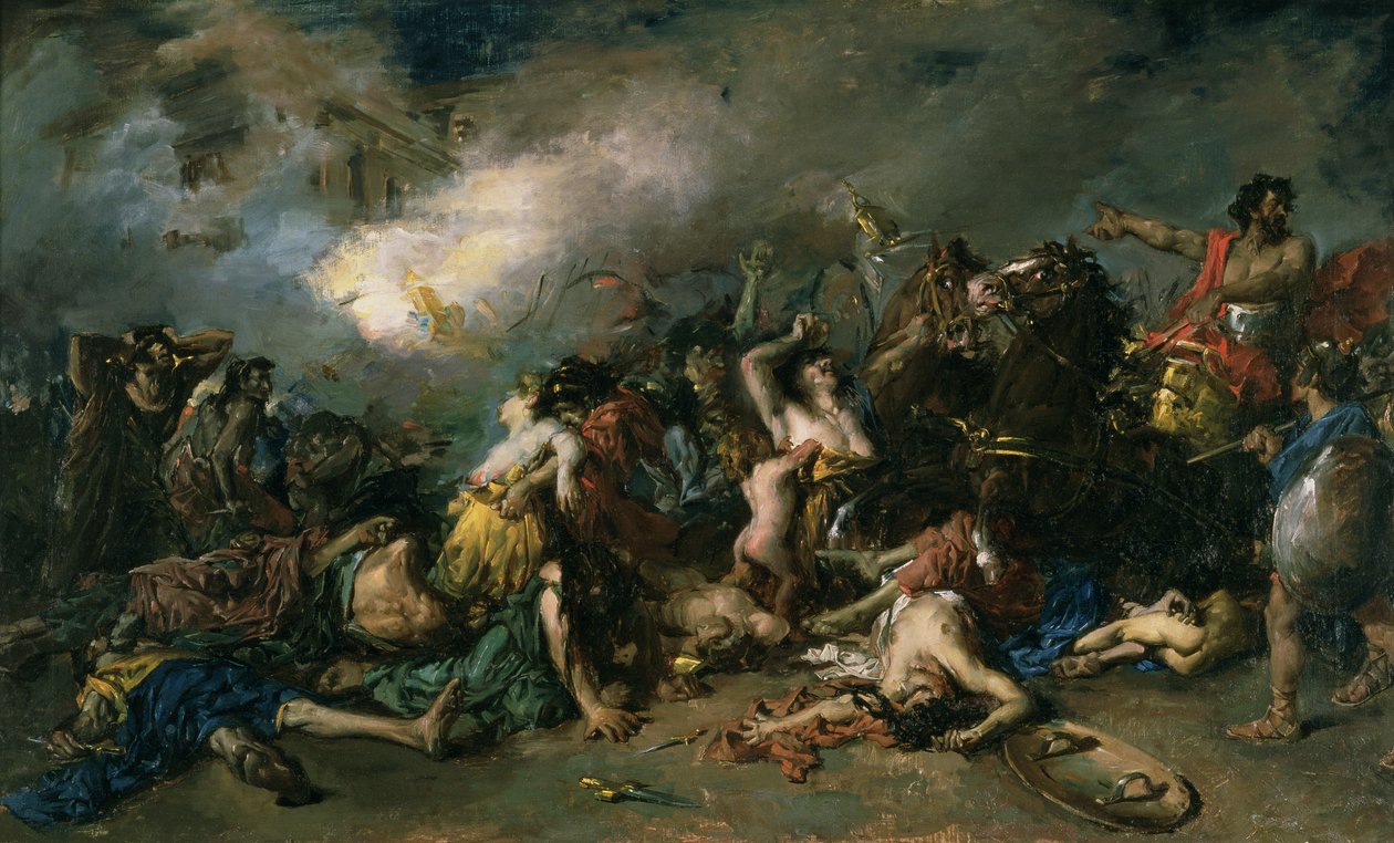219BC、1869年のサグントの最終日 作： フランシスコ・ドミンゴ・マルケス