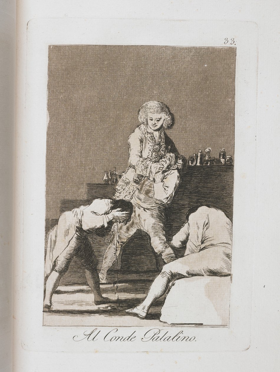 ロスカプリチョスから1797年から1798年まで、Palantino伯爵に 作： フランシスコ・デ・ゴヤ