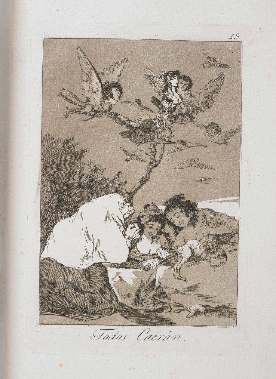 ロスカプリチョスのプレート、1797-1798 作： フランシスコ・デ・ゴヤ